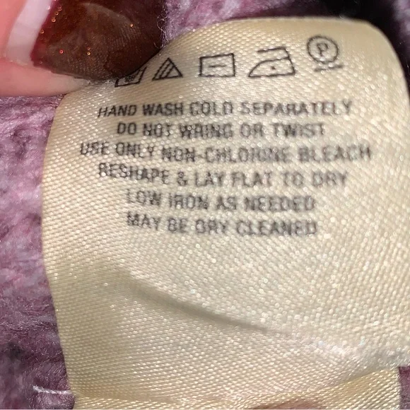 Anthropologie Angel of the North Gabriele Tie Back Ribbed Seater - Purple Size M - Picture 6 of 9